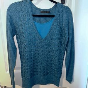 The Limited Teal V-Neck Sweater